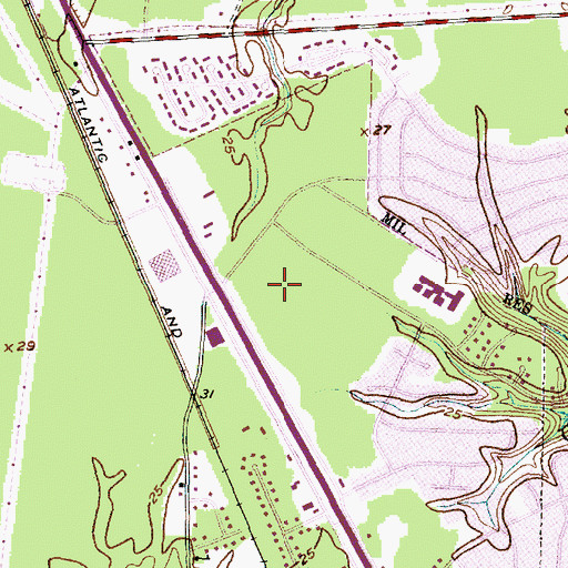 Topographic Map of Westbrooke Shopping Center, NC