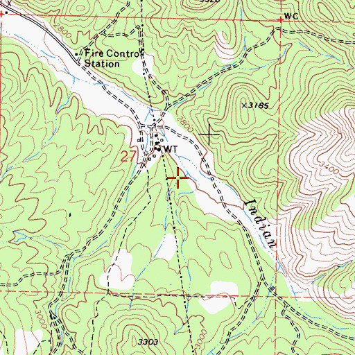 Topographic Map of Tollgate Canyon, CA