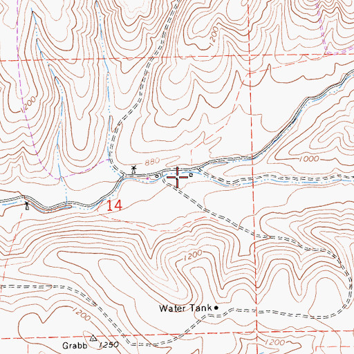 Topographic Map of Tom Valley, CA