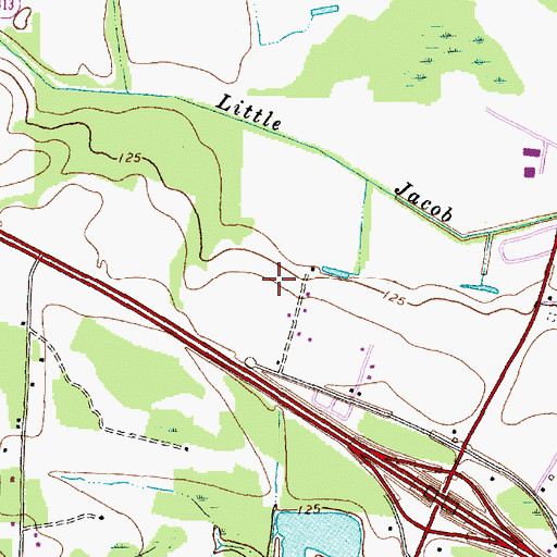 Topographic Map of Lumberton Correctional Institute, NC