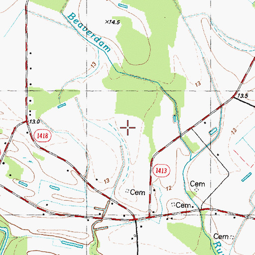 Topographic Map of Maury Correctional Institution, NC