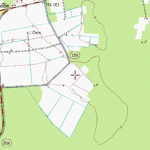 Topographic Map of Tyrell Prison Work Farm, NC