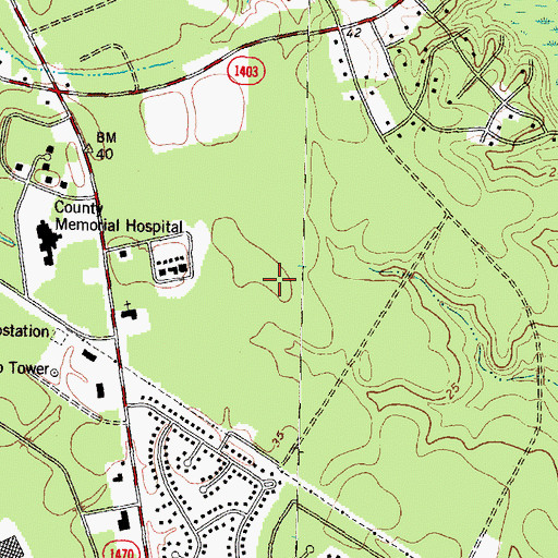 Topographic Map of Brynn Marr Post Office, NC