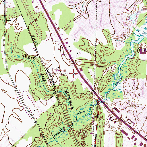 Topographic Map of Havelock Post Office, NC
