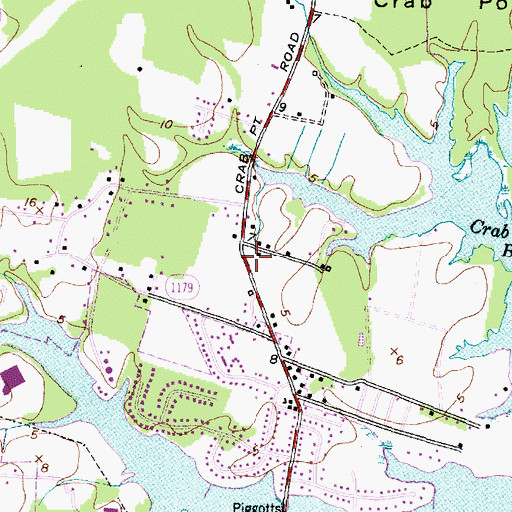 Topographic Map of Apple Mobile Home Park, NC