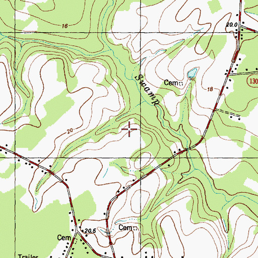 Topographic Map of Arnolds Mobile Home Park, NC