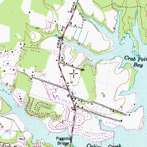 Topographic Map of Ballow Mobile Home Park, NC