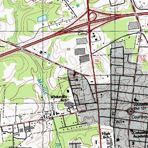 Topographic Map of Barb Crest Trailer Park, NC