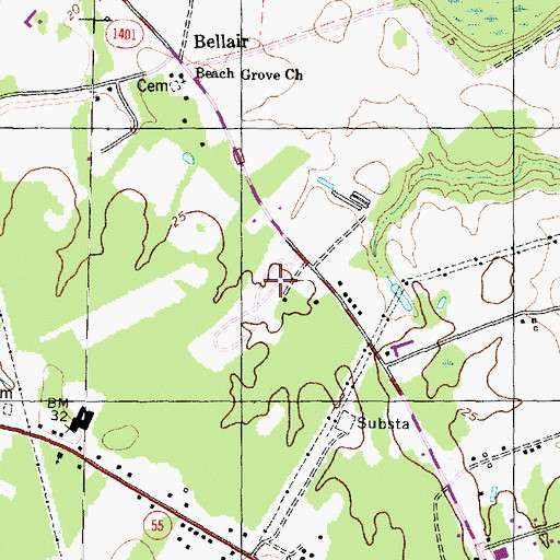 Topographic Map of Beech Grove Mobile Home Park, NC