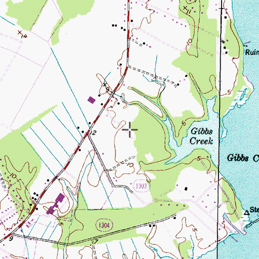 Topographic Map of Bertram Mobile Home Park, NC