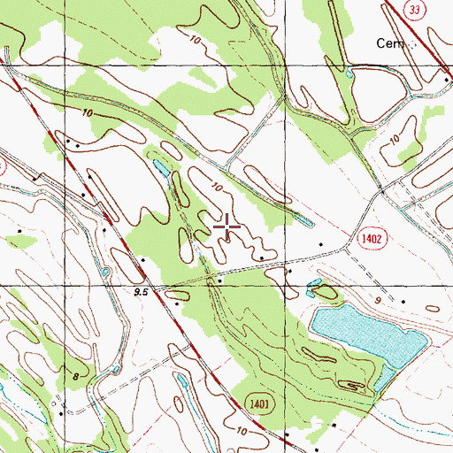 Topographic Map of Birchwoods Sands Mobile Home Park, NC