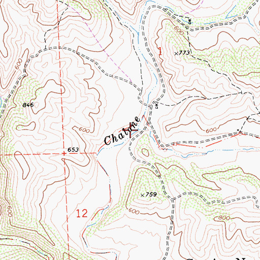 Topographic Map of Topo Creek, CA