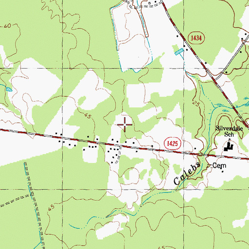Topographic Map of Bryans Mobile Home Park, NC