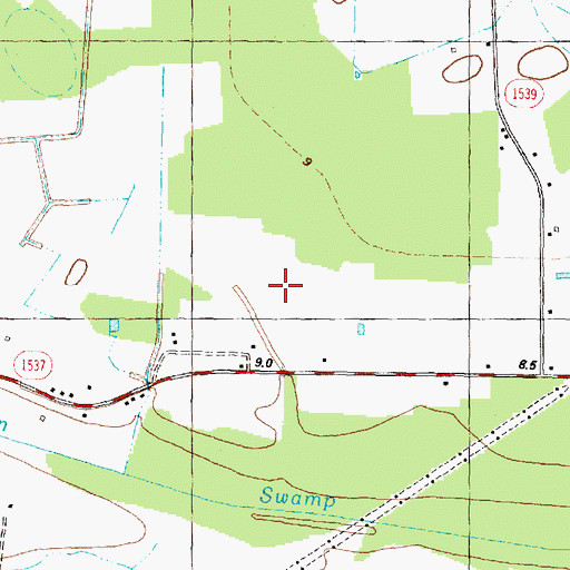 Topographic Map of Chad Mobile Home Park, NC