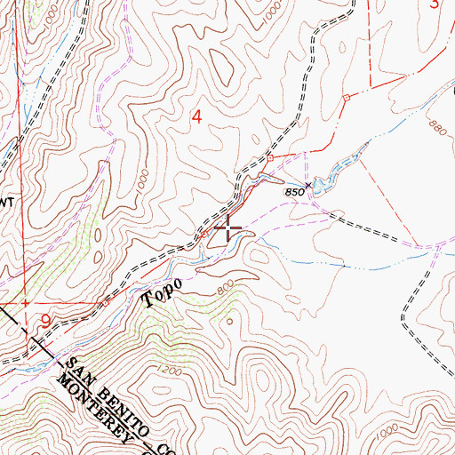 Topographic Map of Topo Valley, CA