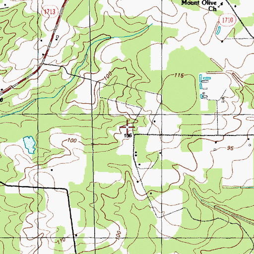 Topographic Map of Country Side Mobile Home Park, NC