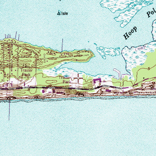 Topographic Map of Crotan Mobile Home Park, NC
