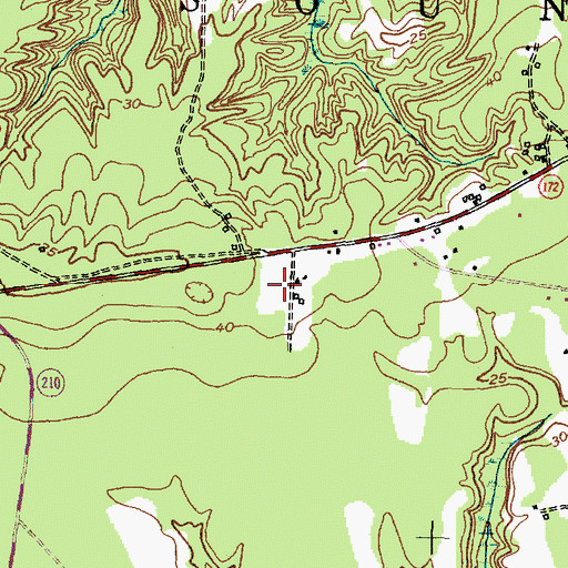Topographic Map of Davis Mobile Home Park, NC