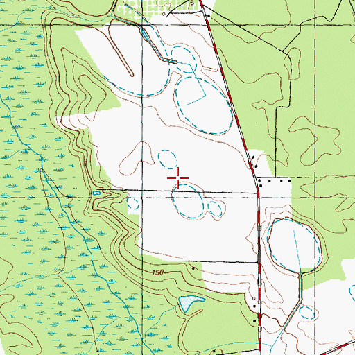 Topographic Map of Deerfield Farm Mobile Home Park, NC