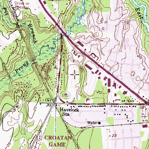 Topographic Map of Jackson Mobile Home Park, NC