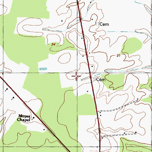 Topographic Map of Lanes Crossroads - Mobile Home Park, NC