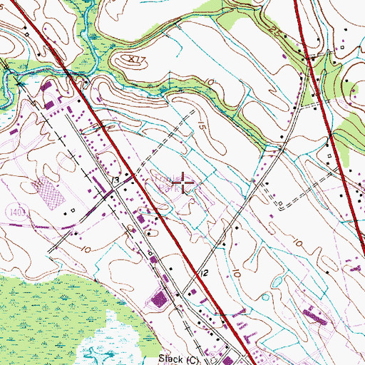Topographic Map of Maryanna Mobile Estates, NC