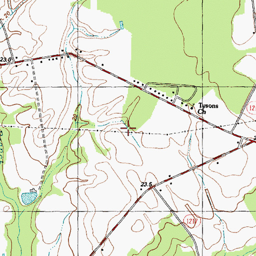 Topographic Map of Matthews Mobile Home Park, NC