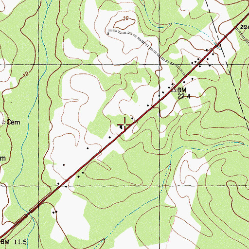 Topographic Map of Maple Hill African Methodist Episcopal Church, NC