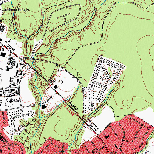 Topographic Map of Maranatha Baptist Church, NC