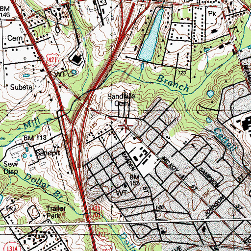 Topographic Map of Morning Star Holy Church, NC