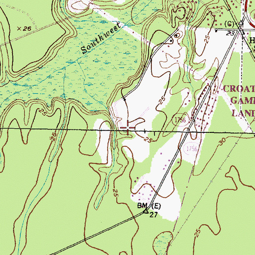 Topographic Map of Norris Mobile Home Village, NC