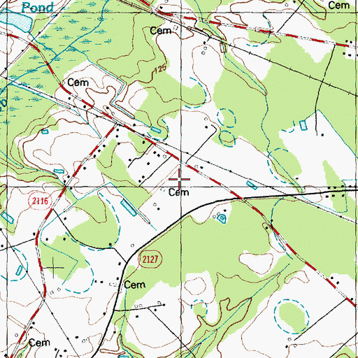 Topographic Map of Phillips Mobile Home Park, NC