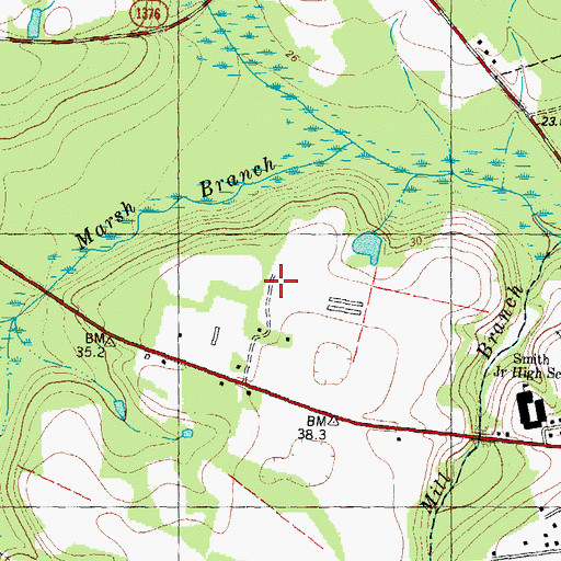 Topographic Map of Pineview Mobile Home Park, NC