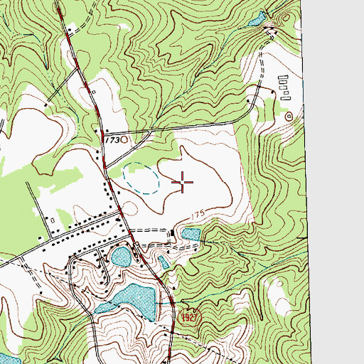 Topographic Map of Pleasant Acres Mobile Home Park, NC