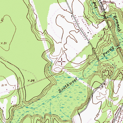 Topographic Map of Greenfield Mobile Home Park, NC