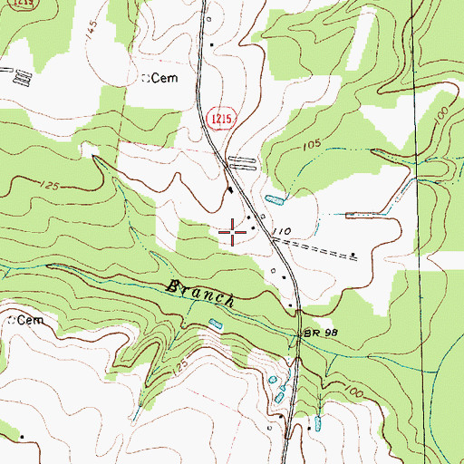 Topographic Map of Harrington Mobile Home Park, NC