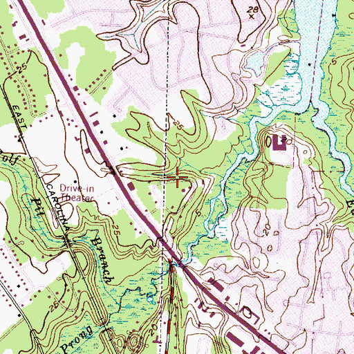 Topographic Map of Havelock Mobile Court, NC