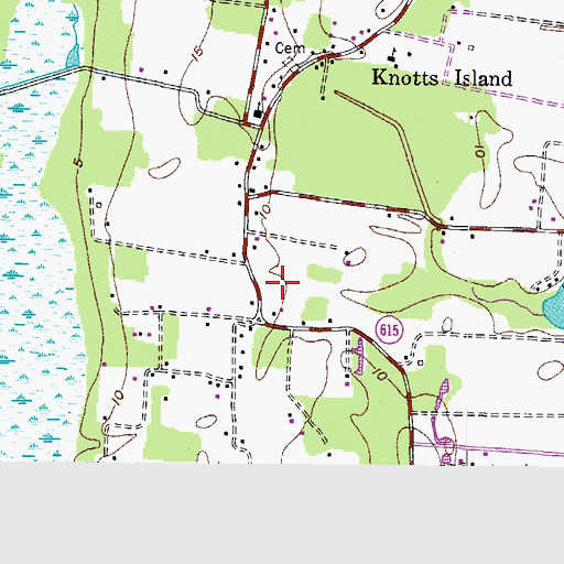 Topographic Map of Hemsath Mobile Home Park, NC