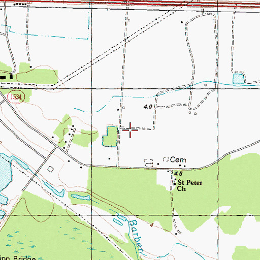 Topographic Map of Hills Estate Mobile Home Park, NC