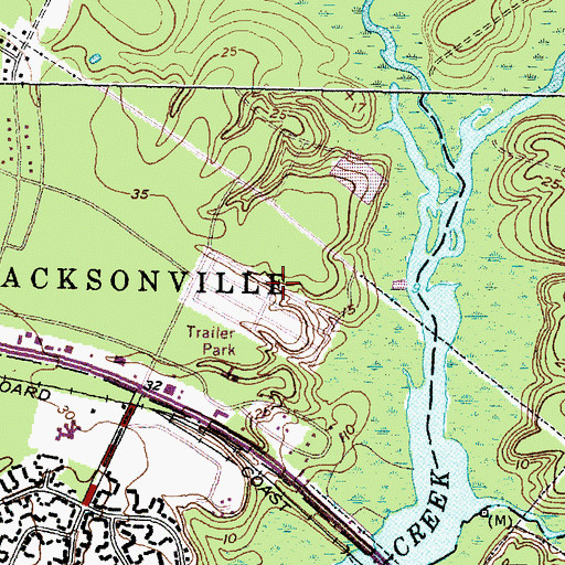 Topographic Map of Holiday City Mobile Home Park, NC