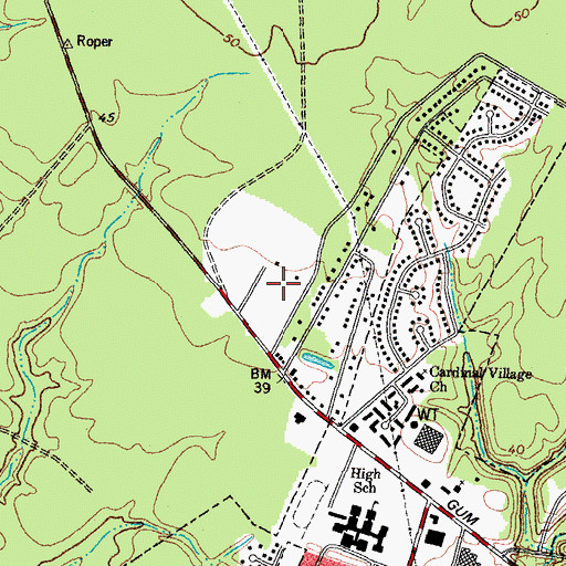 Topographic Map of River of Life Church, NC