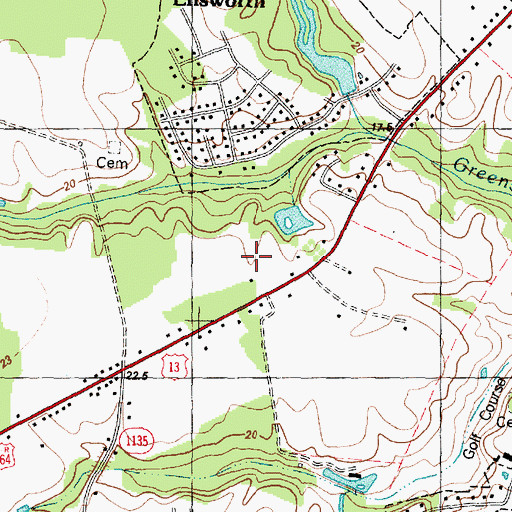 Topographic Map of Saint Gabriels Catholic Church, NC