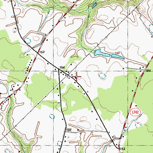Topographic Map of Saint Jude United Holiness Church, NC