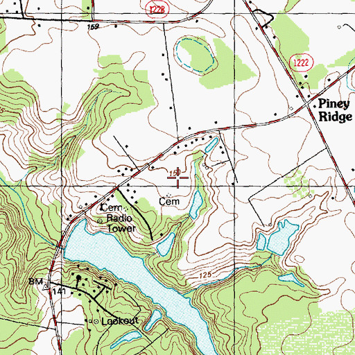 Topographic Map of South Clinton Mobile Home Park, NC
