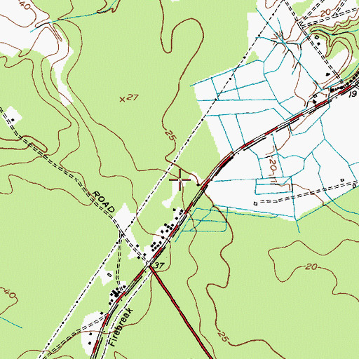 Topographic Map of South Gate Mobile Home Park, NC