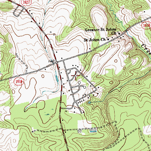 Topographic Map of Southern Mobile Home Village, NC