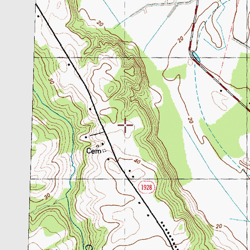 Topographic Map of Southridge Mobile Home Park, NC