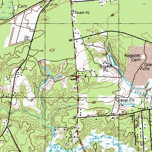 Topographic Map of Summerhomes Mobile Home Park, NC