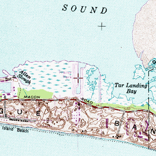 Topographic Map of Triple S Marina Village, NC