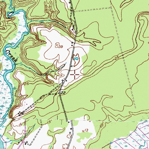 Topographic Map of Turkey Creek Mobile Home Park, NC